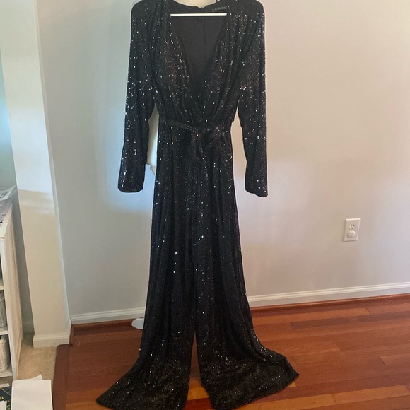 Giffniseti Pants - Giffniseti NWT black sequin jumpsuit
